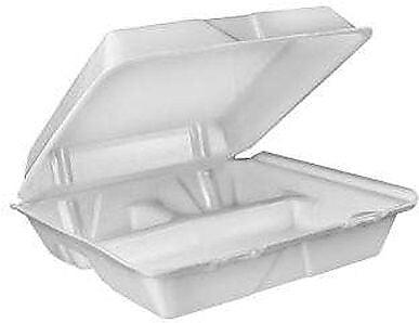 Dart® Foam Container 3-Compartment, 200/Ct