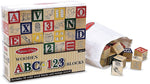 Melissa & Doug Wooden ABC/123 Blocks Set, 50 Piece  (1900)