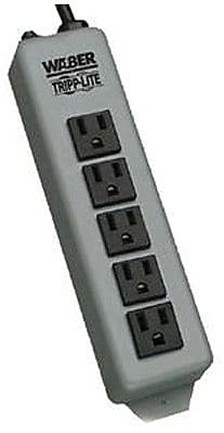 Tripp Lite 5 Outlet Power Strip, Gray and Black (602-15)
