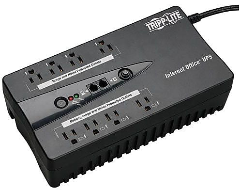 Tripp Lite UPS 600VA Compact Desktop Battery Backup, 10-Outlets, Black (INTERNET600U)