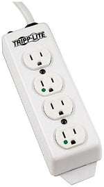 Tripp Lite Safe-IT Medical-Grade 4-Outlet Power Strip, 15 ft., White (PS-415-HG)