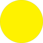 Tape Logic 1/2" Circle Inventory Label, Fluorescent Yellow, 500/Roll