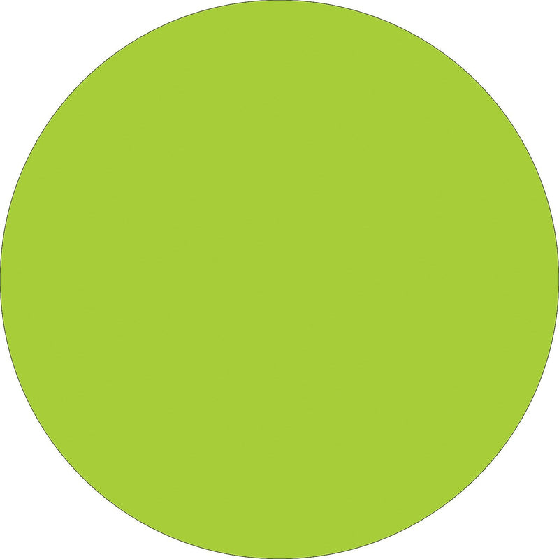 Tape Logic 1/2" Circle Inventory Label, Fluorescent Green, 500/Roll