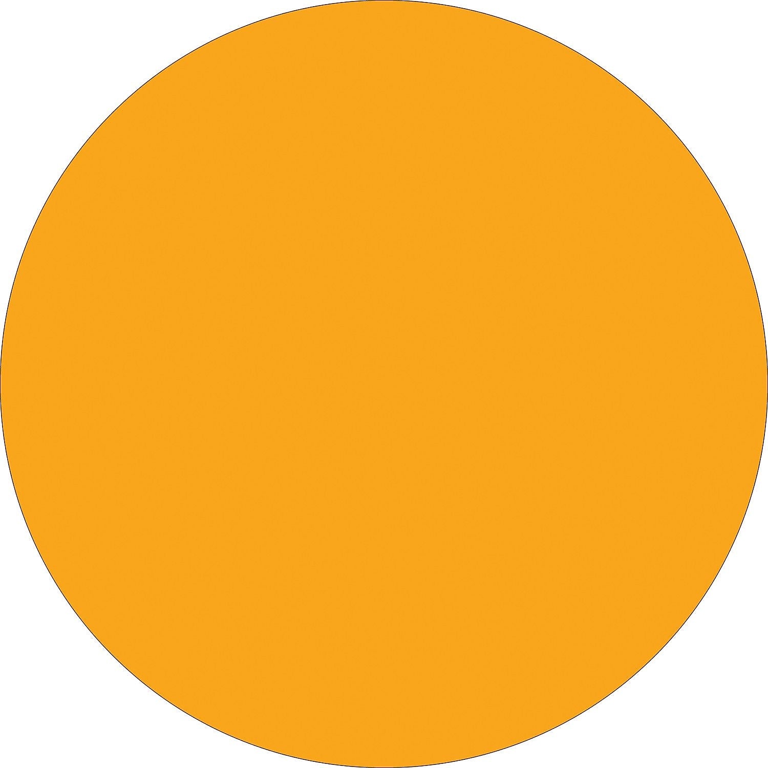Inventory Circle Labels, 3", Fluorescent Orange, 500/Roll (DL6141-FOF)