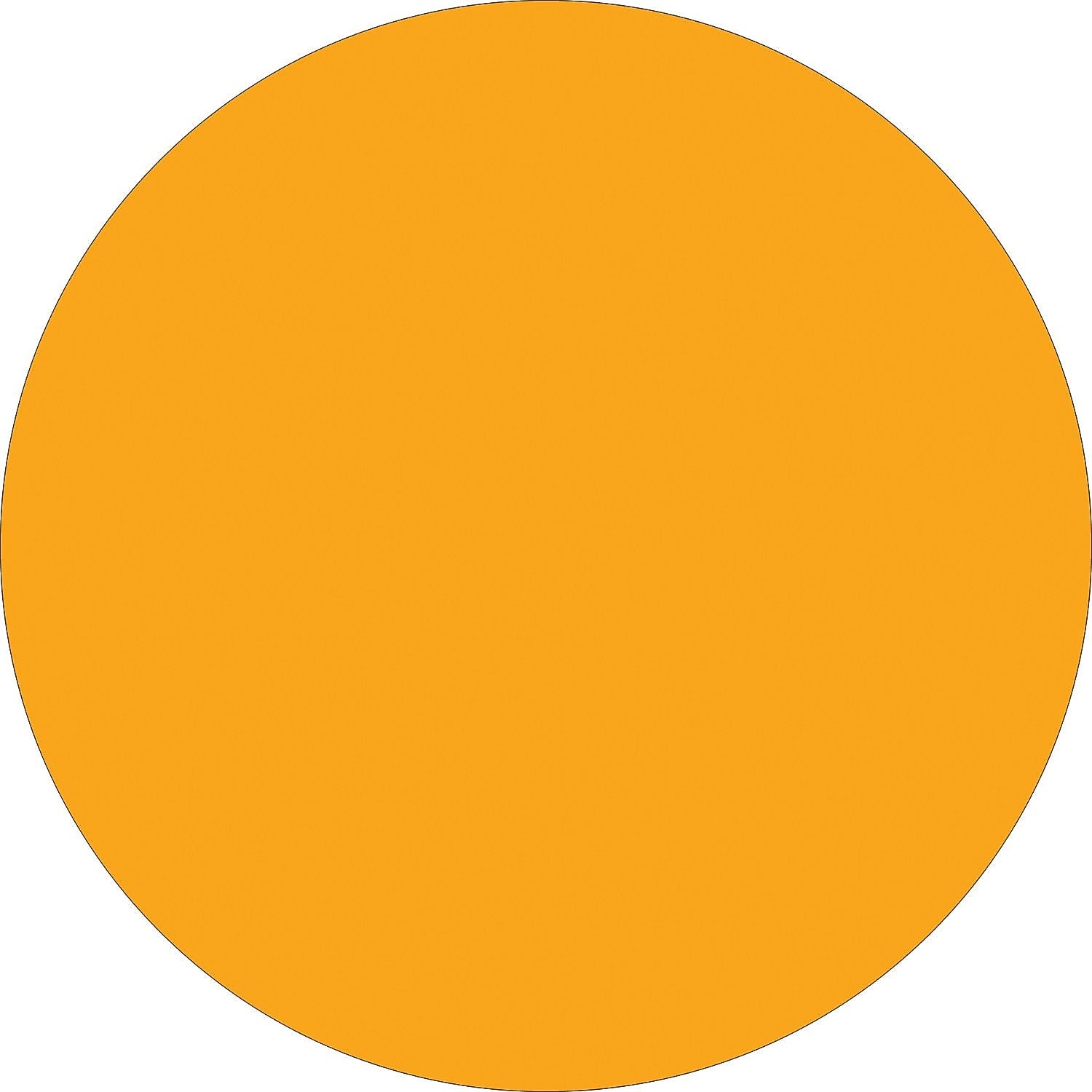 Tape Logic 2" Circle Inventory Label, Fluorescent Orange, 500/Roll