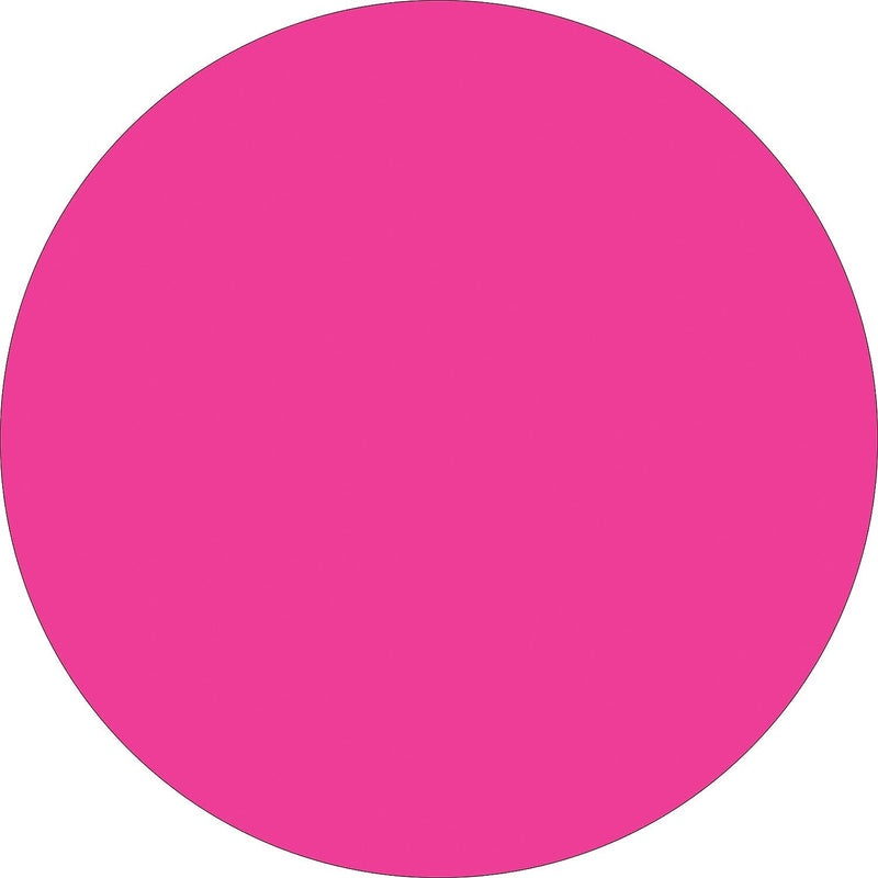Tape Logic 1/2" Circle Inventory Label, Fluorescent Pink, 500/Roll