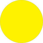 Tape Logic 1" Circle Inventory Label, Fluorescent Yellow, 500/Roll