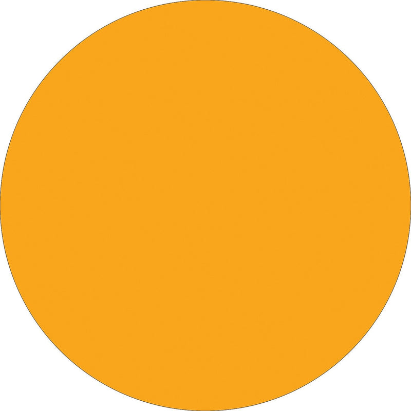 Tape Logic 1" Circle Inventory Label, Fluorescent Orange, 500/Roll