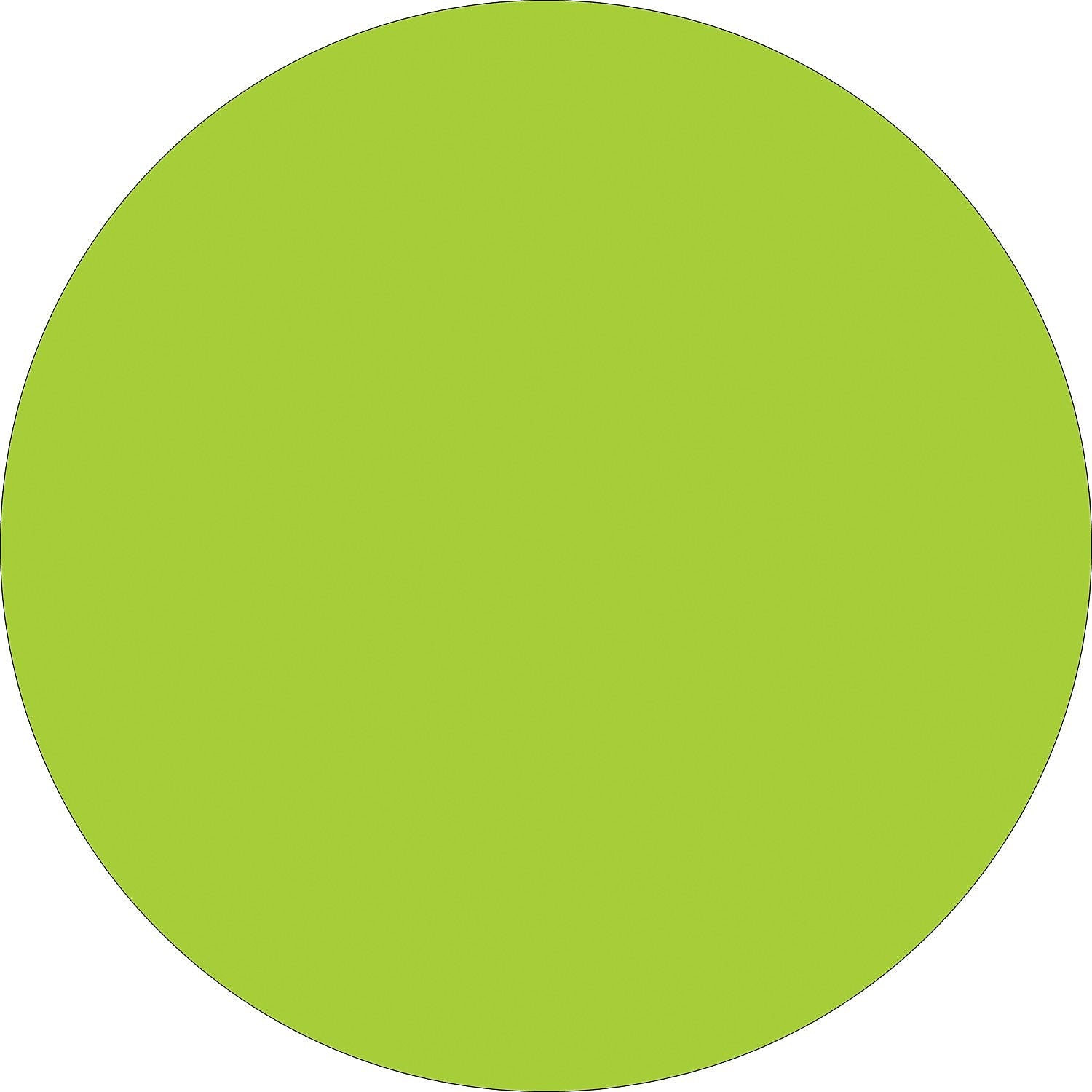 Tape Logic 3" Circle Inventory Label, Fluorescent Green, 500/Roll