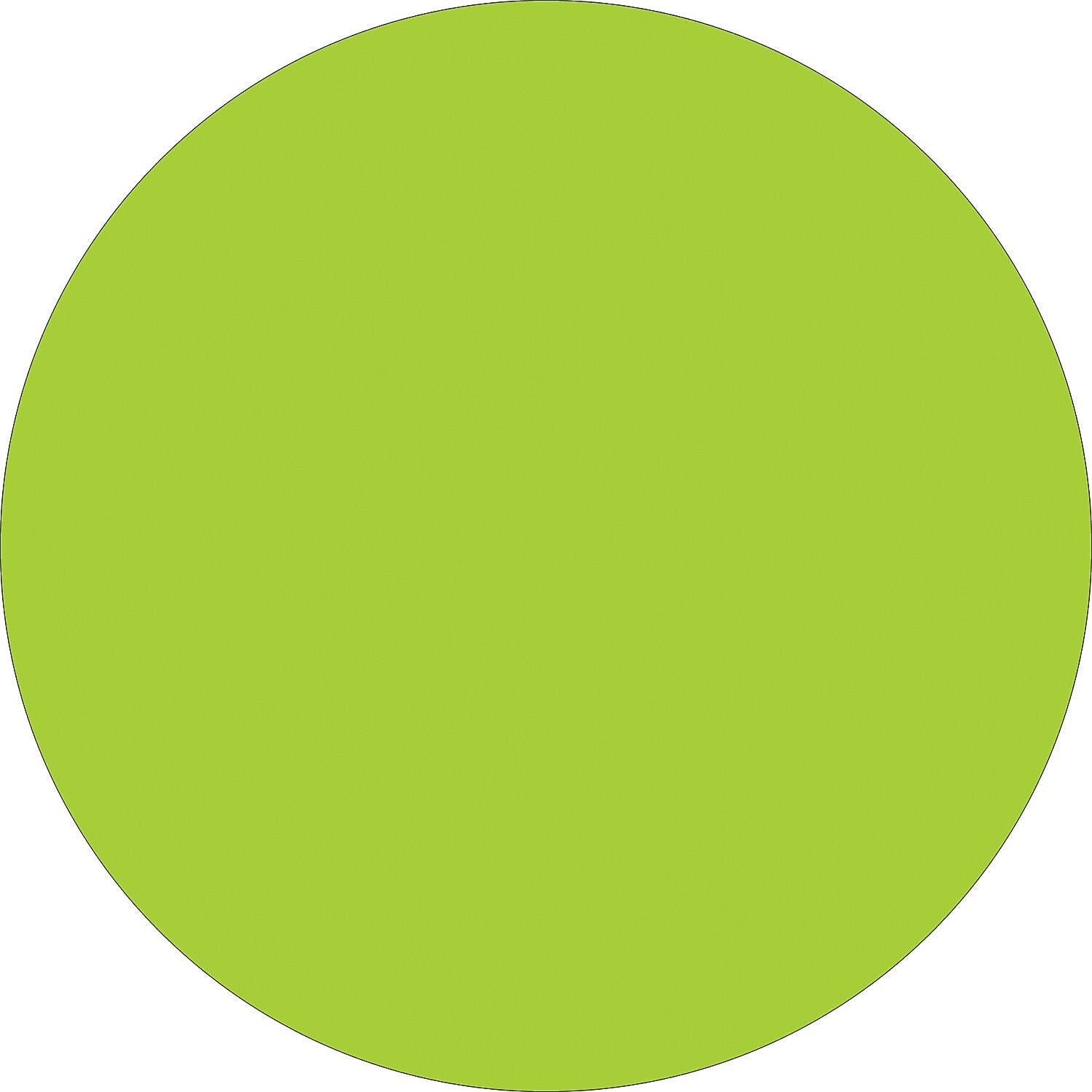 Inventory Circle Labels, 3", Fluorecent Green, 500/Roll (DL6141-FGF)