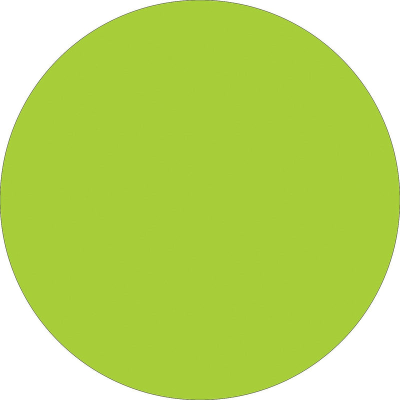 Tape Logic 1" Circle Inventory Label, Fluorescent Green, 500/Roll
