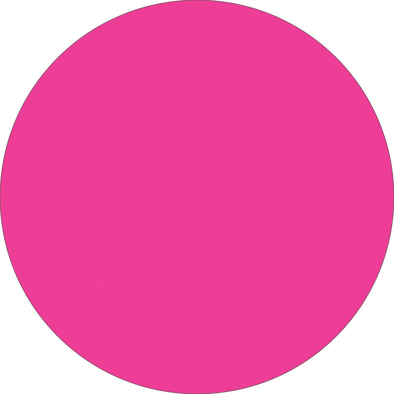 Tape Logic 3" Circle Inventory Label, Fluorescent Pink, 500/Roll