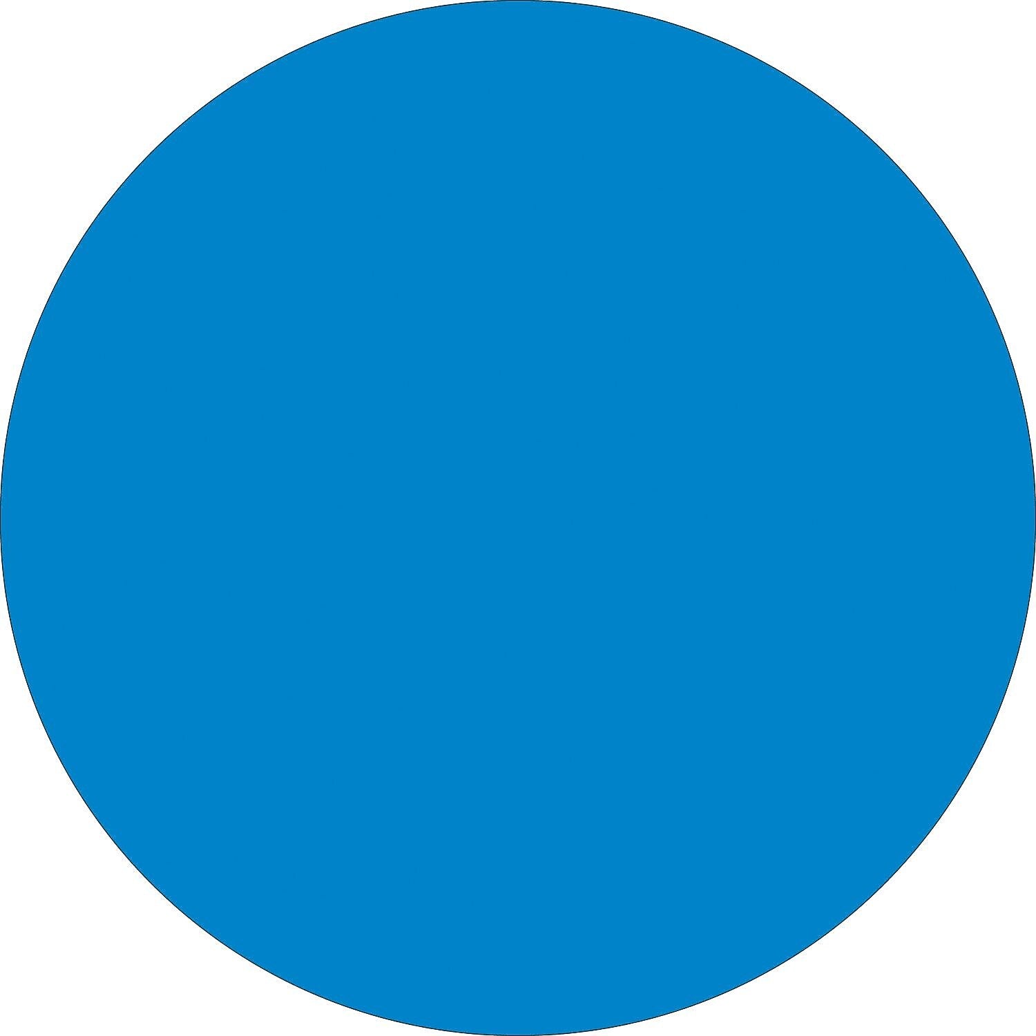 Tape Logic 1/2" Circle Inventory Label, Light Blue, 500/Roll
