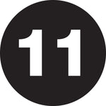 Tape Logic 2" Circle "11" Number Label, Black, 500/Roll