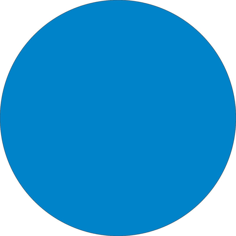 Tape Logic 2" Circle Inventory Label, Light Blue, 500/Roll