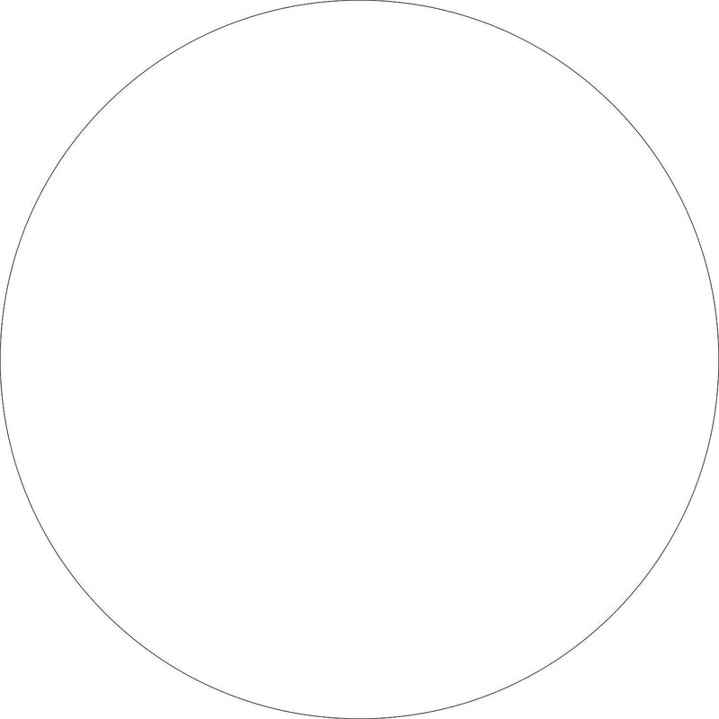 Tape Logic 1 1/2" Circle Inventory Label, White, 500/Roll