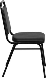 Flash Furniture HERCULES™ 18"H Vinyl Black Frame Trapezoidal Back Banquet Chair, Black, 20/Pack (20FDBHF2BKVYL)