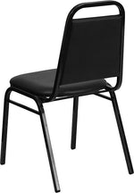 Flash Furniture HERCULES™ 18"H Vinyl Black Frame Trapezoidal Back Banquet Chair, Black, 20/Pack (20FDBHF2BKVYL)