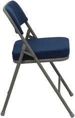 Flash Furniture HERCULES™ Premium Curved Fabric Armless Folding Chair, Navy, 24/Pack