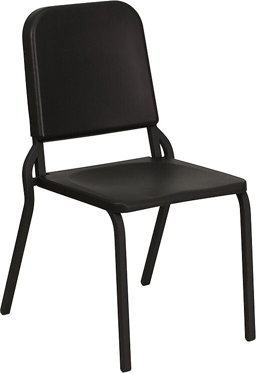 Flash Furniture HERCULES™ Polypropylene Stackable Melody Band/Music Chair, Black, 12/Pack