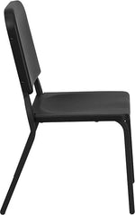 Flash Furniture HERCULES™ Polypropylene Stackable Melody Band/Music Chair, Black, 12/Pack