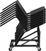 Flash Furniture HERCULES™ Polypropylene Stackable Melody Band/Music Chair, Black, 24/Pack (24HFMUSIC)