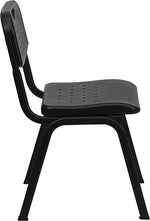 Flash Furniture HERCULES™ Plastic Powder Coated Frame Stack Chair, Black, 12/Pack