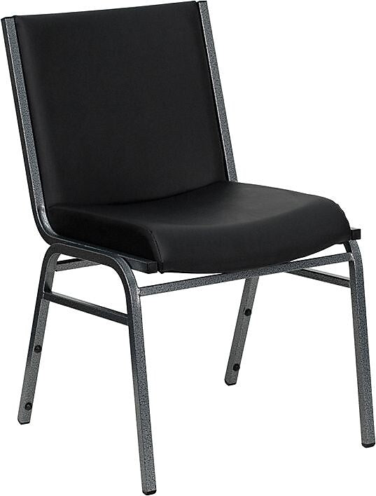 Flash Furniture HERCULES™ Vinyl Heavy Duty Stack Chair, Black, 40/Pack (40XU60153BKVYL)