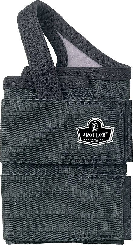 Ergodyne ProFlex® 4010 Double Strap Right Wrist Support, Small, Black