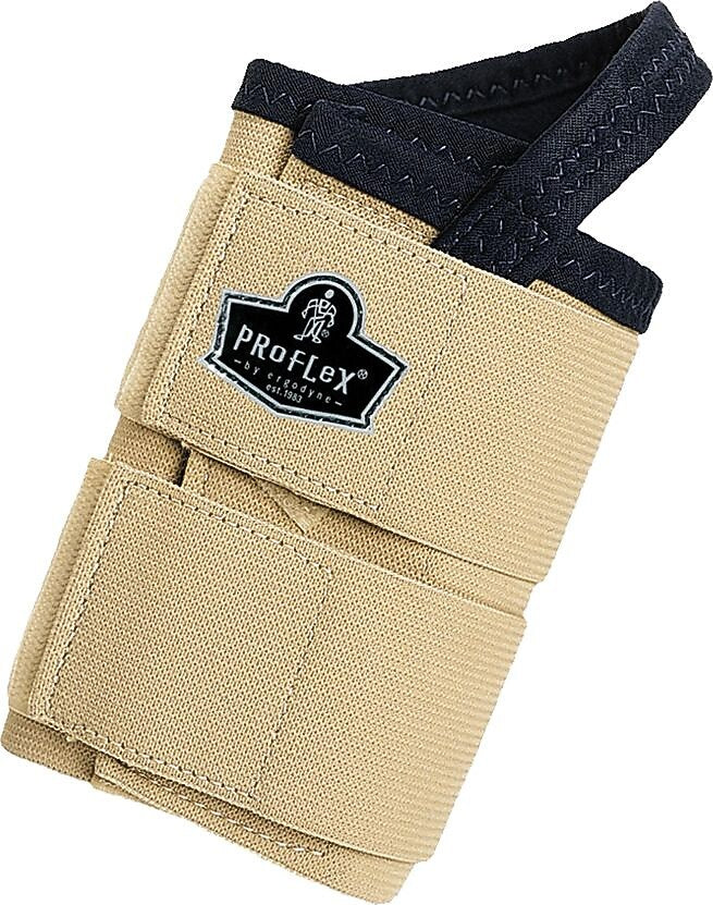 Ergodyne ProFlex® 4010 Double Strap Right Wrist Support, Large, Tan