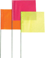 Presco Red Wired Stake Flag, 2" x 3" x 18", 100/Pk
