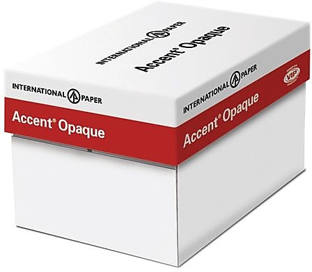 Accent Opaque 12" x 18" Digital Smooth Paper, 100 lbs., White, 1250/Case (188086CASE)