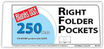 Blanks/USA® 8 7/8" x 4" 80 lbs. Matte Cover Right Folder With One Pocket, White, 250/Pack