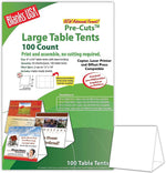 Blanks/USA® 6" x 3 3/8" x 5 5/8" 80 lbs. Digital Table Tent, White, 100/Pack