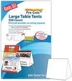 Blanks/USA® 5 1/2" x 3 1/8" x 5 3/8" 80 lbs. Digital Table Tent, White, 500/Pack