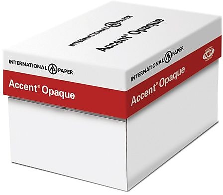 IP Accent Opaque 8.5" x 14" Digital Smooth Multipurpose Paper, 24 lbs., Brightness, 5000 Sheets/Carton (188033case)