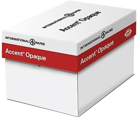IP Accent Opaque 11" x 17" Multipurpose Paper, 32 lbs., 96 Brightness, 1600 Sheets/Carton (188080Icase)