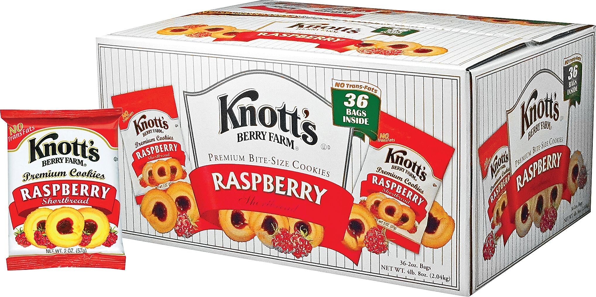 Knott's Berry Farm Raspberry Cookies, 2 oz., 36/Carton (BIS59636)