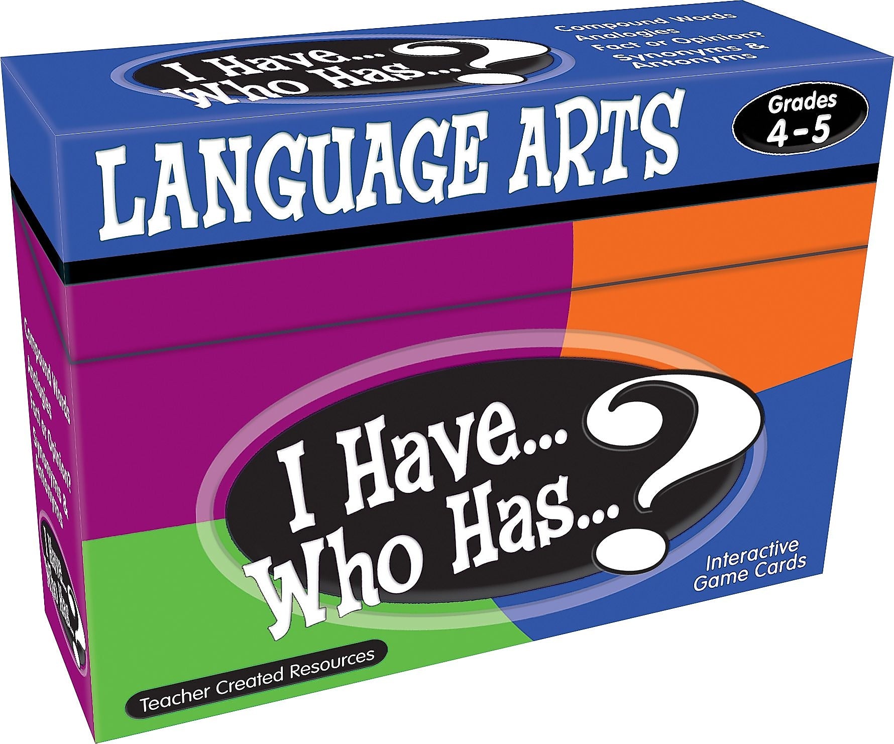 Teacher Created Resources I Have...Who Has...? Language Arts, Grades 4-5 (TCR7831)