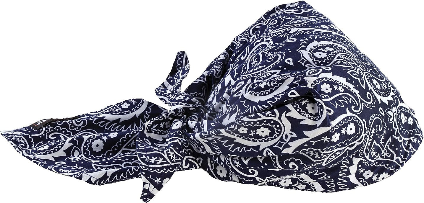 Ergodyne Chill-Its 6710 Cooling Bandana, Navy Western, One Size, 24/Carton (12326)