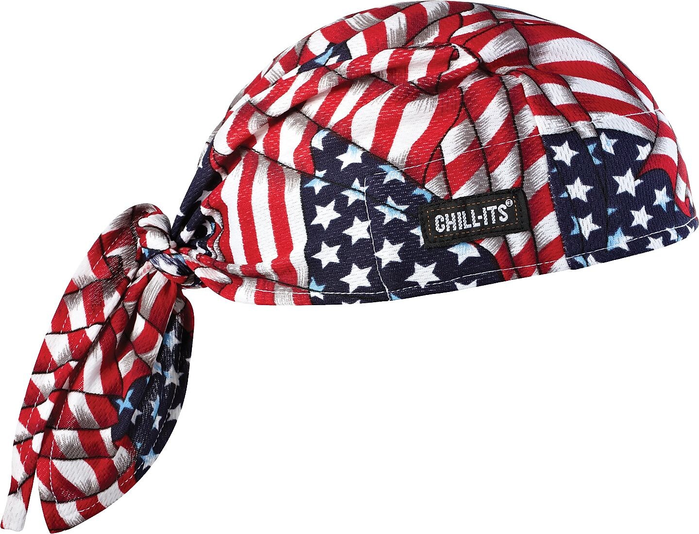 Ergodyne Chill-Its 6615 High-Performance Cooling Bandana, Star & Stripes, One Size, 6/Carton (12477)