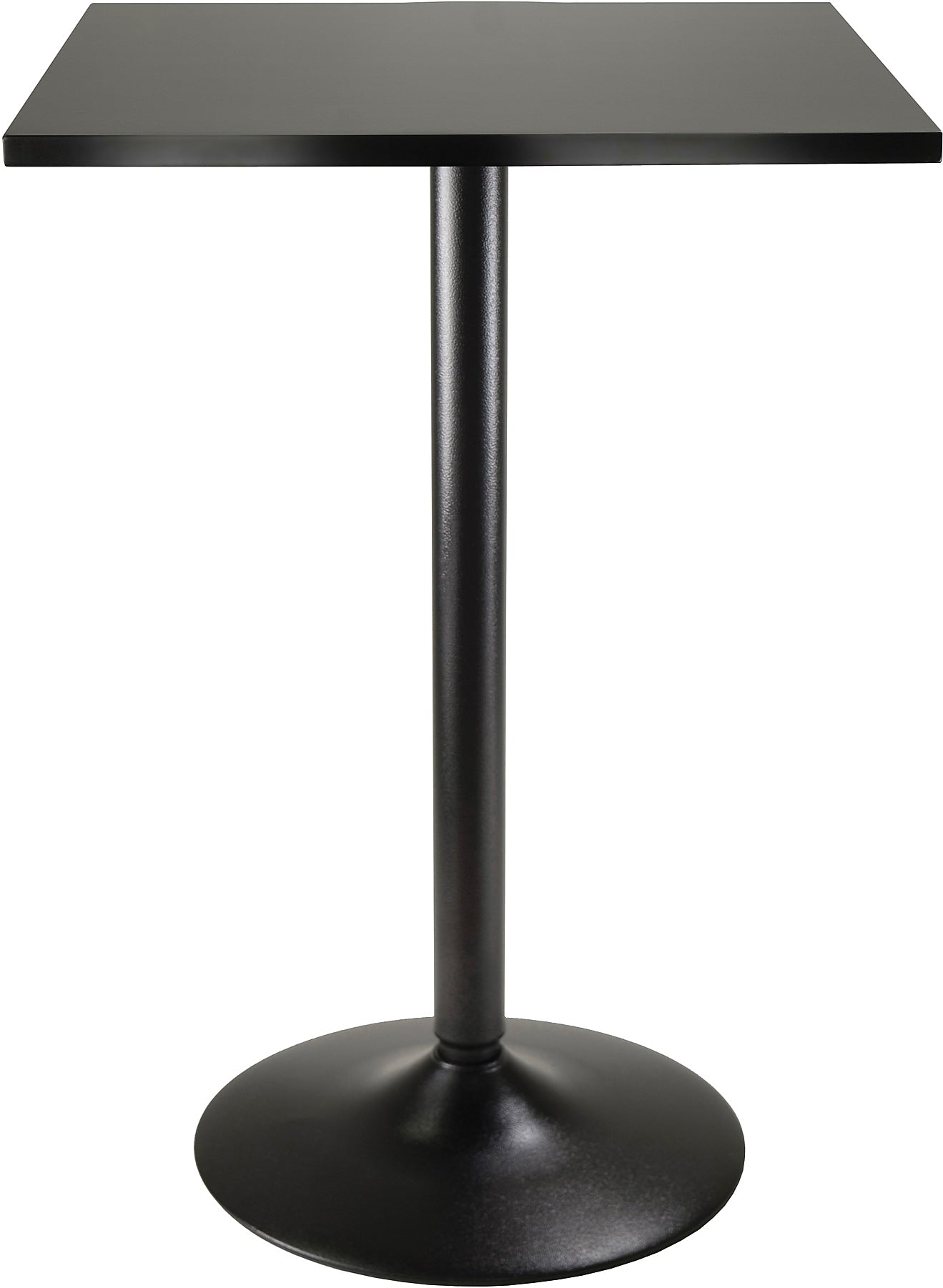 Winsome 35" x 23.7" x 23.7" MDF Square Pub Table, Black