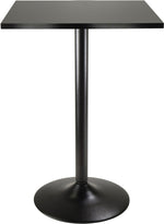 Winsome 35" x 23.7" x 23.7" MDF Square Pub Table, Black