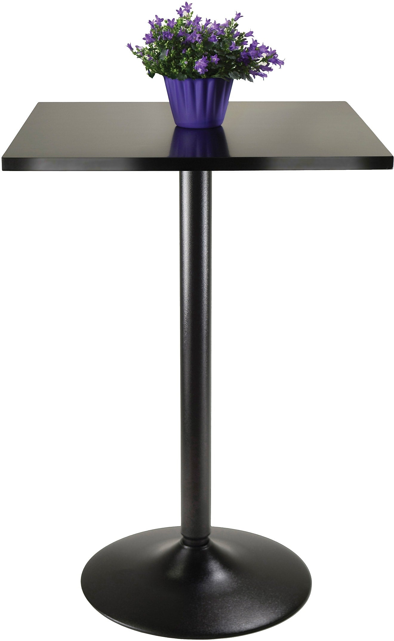 Winsome 35" x 23.7" x 23.7" MDF Square Pub Table, Black