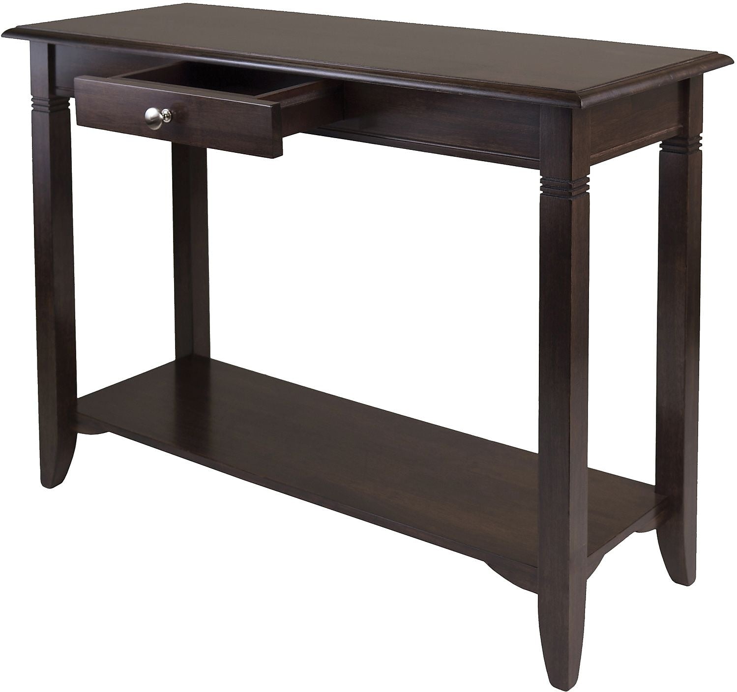 Winsome Nolan 30" x 40" x 15.98" Composite Wood Console Table With Drawer, Cappuccino (40640)