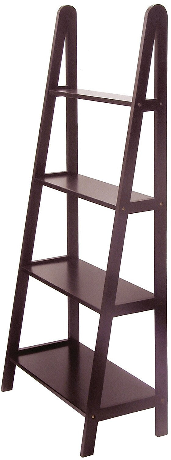 Winsome Beech Wood 4-Tier A-Frame Shelf, Dark Espresso