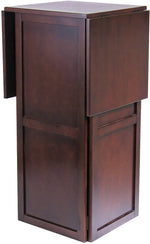 Winsome Newport 40.16" x 50" x 17.87" Wood Expandable Counter Wine Bar, Antique Walnut