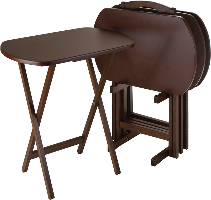 Winsome 25 3/4" x 23 3/4" x 15 3/4" MDF Top/ Wood Oversize Oblong TV Table, Antique Walnut