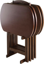 Winsome 25 3/4" x 23 3/4" x 15 3/4" MDF Top/ Wood Oversize Oblong TV Table, Antique Walnut