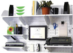 Wall Control Desk and Office Craft Center Organizer Kit, White Tool Board and White Accessories